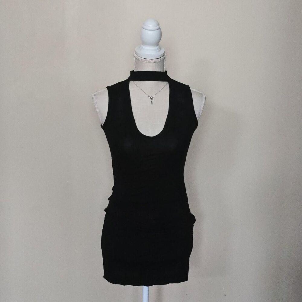 Missguided Black Choker Bodycon Dress
